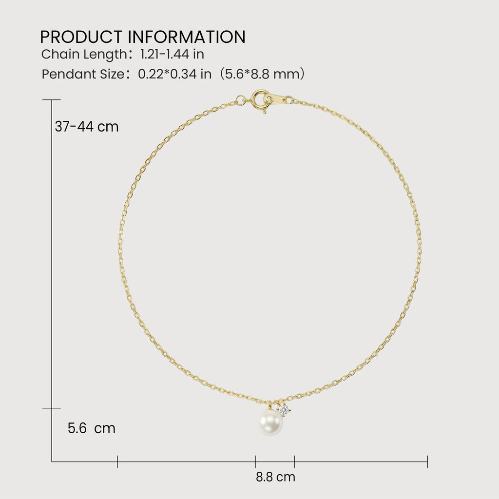 Gold-Plated S925 Pearl-Style Necklace