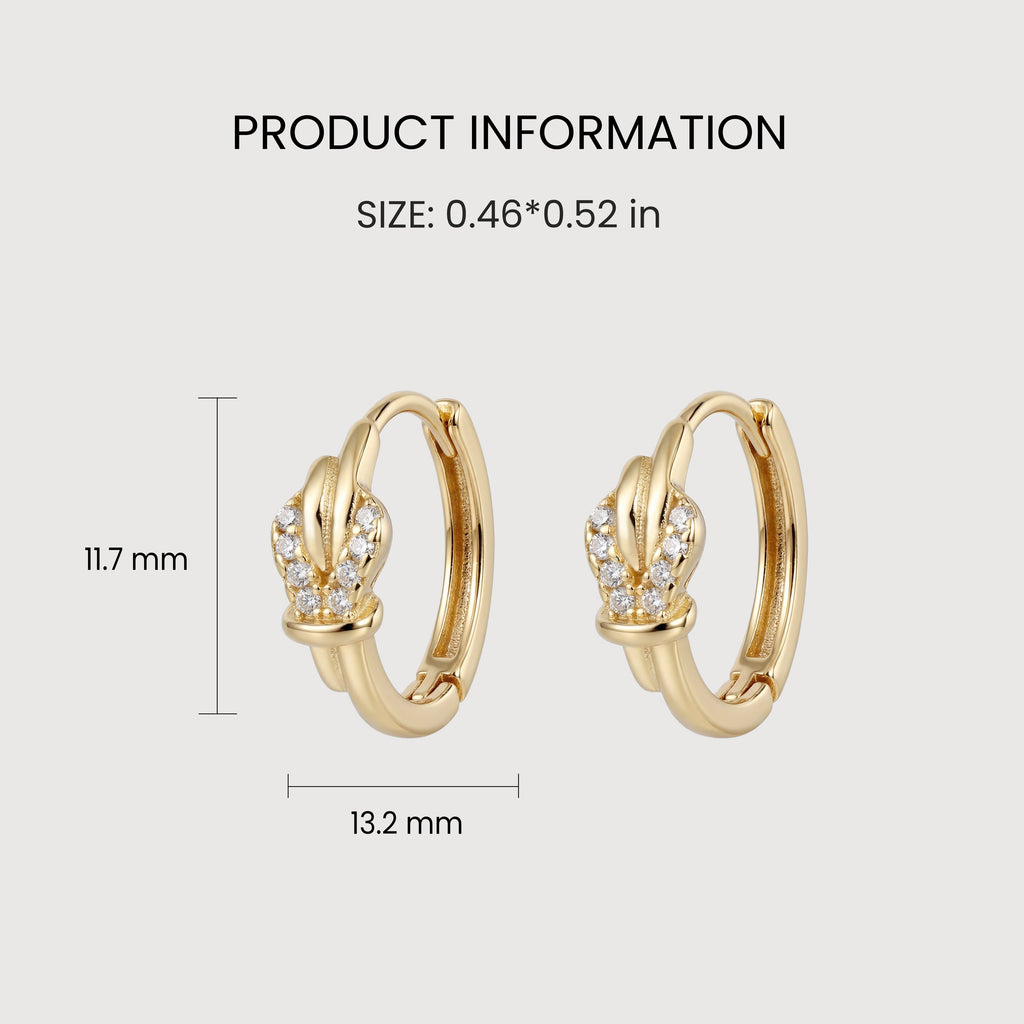 Flame Zircon Sterling Silver Hoop Earrings
