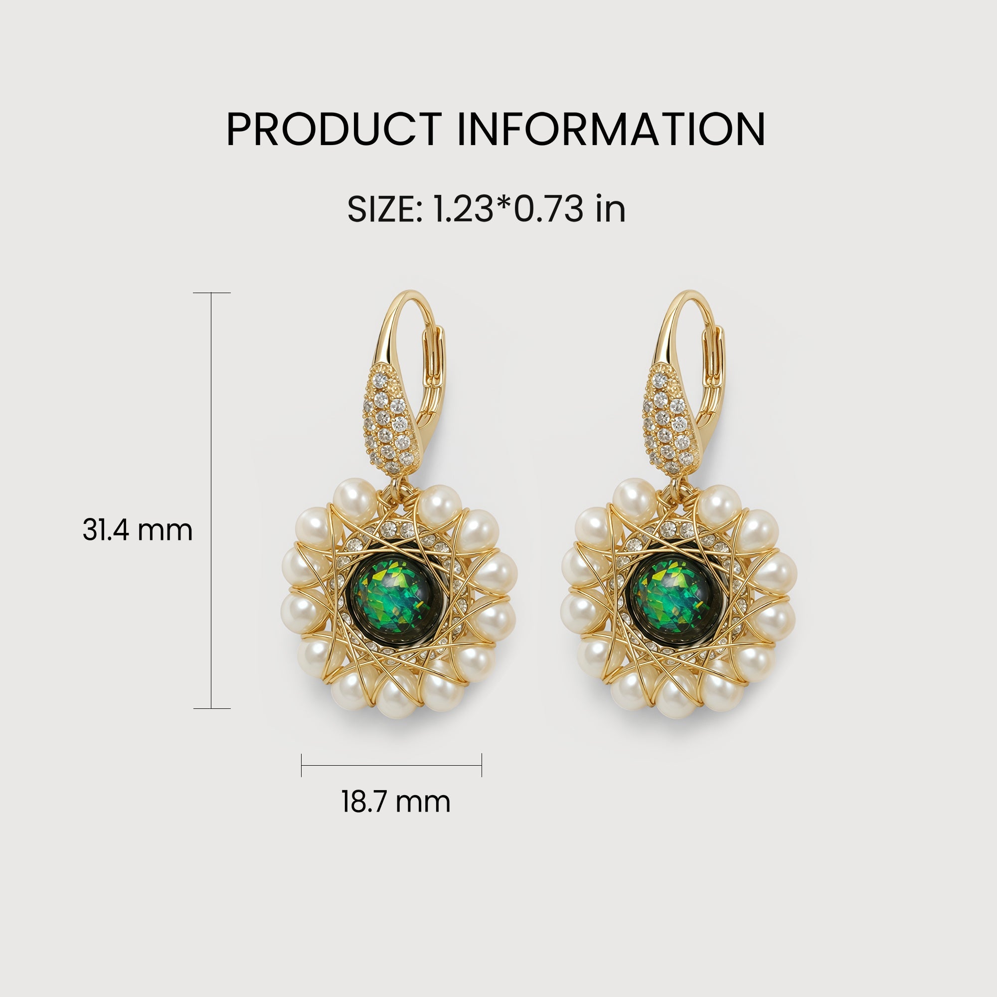 Handwoven Pearl Medallion Drop Earrings